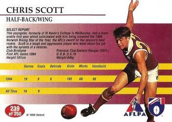 1995 Select AFL #239 Chris Scott Back
